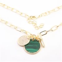 Collana Domar Gioielli Donna Dolù Bijoux collane in Ottone ipoallergenico Malachite NZB125327